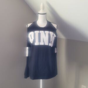 Pink Victoria's Secret Cold Shoulder Long Sleeve Shirt